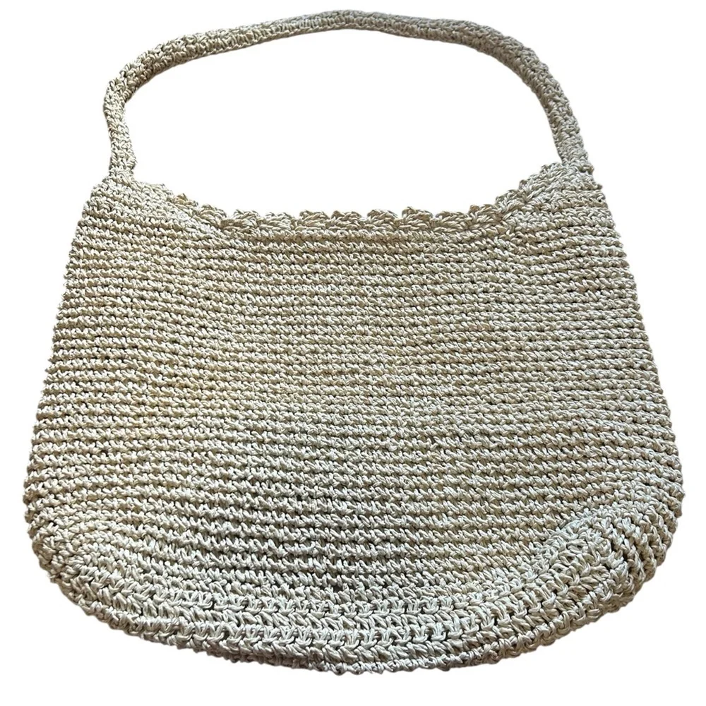 Capelli Straworld Floral Straw Crochet Shoulder Bag Boho Summer Beach Purse - Picture 2 of 16